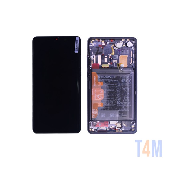 Touch+Display+Frame+Bateria Huawei P30 Pro Service Pack Preto